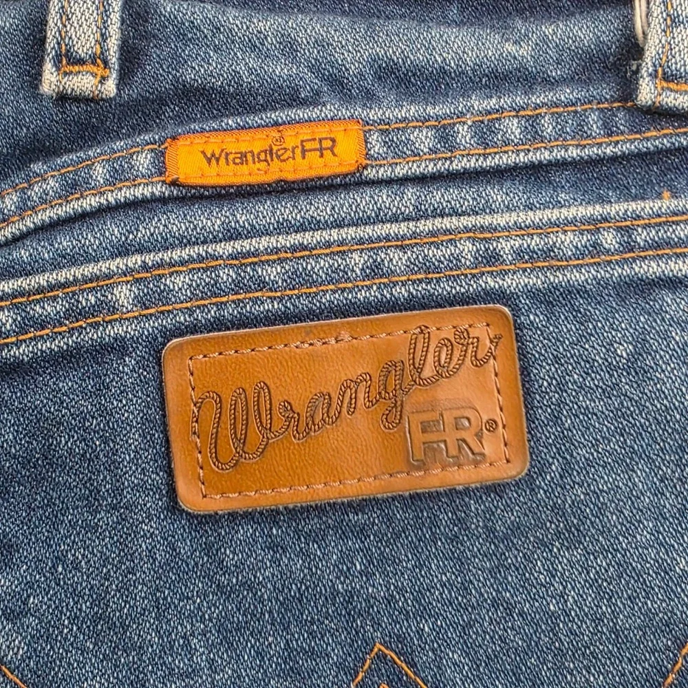 Wrangler Jeans Men 40x36 Blue FR13MWZ Flame Resistant Reflective Safety Workwear